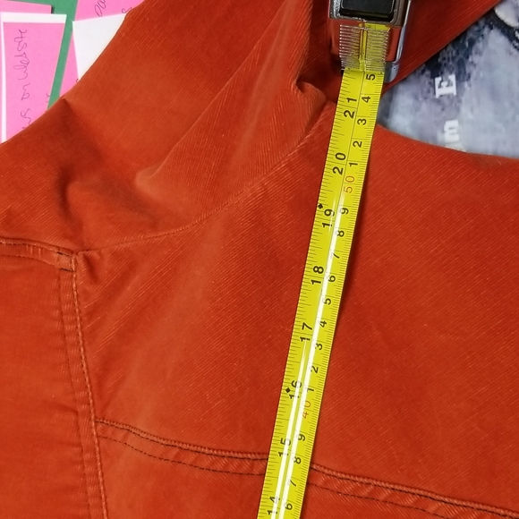 🧚♀️Nevada orange corduroy jean jacket. Fit small to Medium - Picture 11 of 11